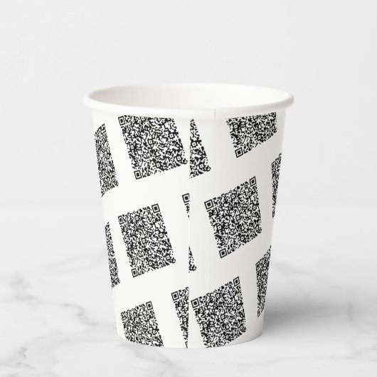 Benutzerdefinierte QR-Code-Scan-Papiere Cups Ihres Pappbecher (Rechts)