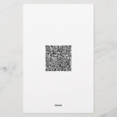 Benutzerdefinierte QR-Code-Stationierung Ihres Fir Briefpapier (Rückseite)