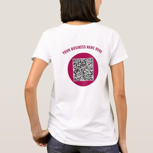 Benutzerdefinierte QR-Code-T - Shirt für den Busin (Rückseite)