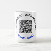 Benutzerdefinierte QR-Code-Tasse Geben Sie Ihren T Kaffeetasse (Mittel)
