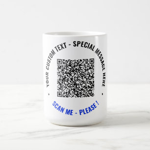 Benutzerdefinierte QR-Code-Tasse Geben Sie Ihren T Kaffeetasse