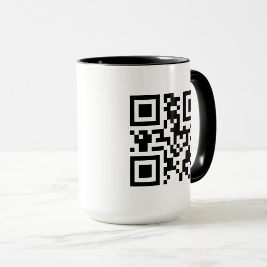 Benutzerdefinierte QR-Code-Tasse Tasse (VorderseiteRechts)