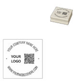 Benutzerdefinierte QR-Code-Text-Logo-Stempelvorlag Gummistempel (Stempel)