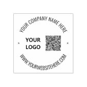 Benutzerdefinierte QR-Code-Text-Logo-Stempelvorlag Gummistempel (Prägung)