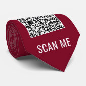 Benutzerdefinierte QR-Code Text-Neck-Auswahl Farbe Krawatte (Gerollt)