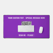 Benutzerdefinierte QR-Code-Text- und Farbschreibma Schreibtischunterlage (Tastatur & Maus)