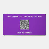 Benutzerdefinierte QR-Code-Text- und Farbschreibma Schreibtischunterlage (Vorderseite)