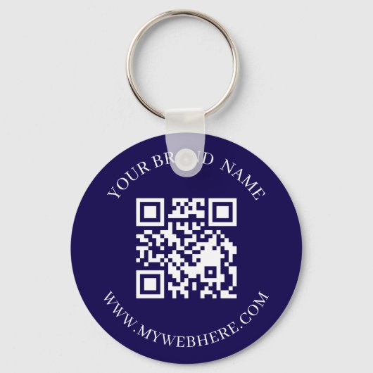 Benutzerdefinierte QR-Code-Textfarbe Promo-Schlüss Schlüsselanhänger (Vorderseite)