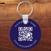 Benutzerdefinierte QR-Code-Textfarbe Promo-Schlüss Schlüsselanhänger (Rückseite)