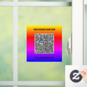 Benutzerdefinierte QR-Code-Textfarben Geschäftsfen Fensteraufkleber (Zuhause)