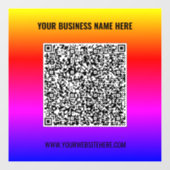 Benutzerdefinierte QR-Code-Textfarben Geschäftsfen Fensteraufkleber (Blatt)