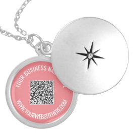 Benutzerdefinierte QR-Code-Textnekklammer Farben a Medaillon