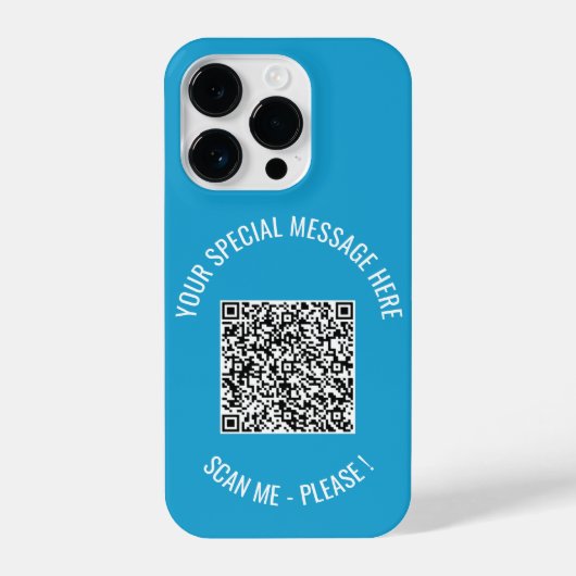 Benutzerdefinierte QR-Code-Textspezialmeldung Ihre iPhone Hülle (Rückseite)