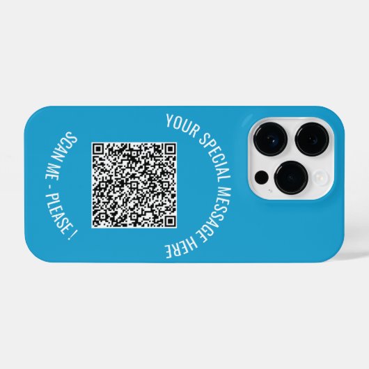Benutzerdefinierte QR-Code-Textspezialmeldung Ihre iPhone Hülle (Rückseite (Horizontal))
