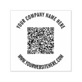 Benutzerdefinierte QR-Code- und Text-Briefmarke Permastempel (Design)