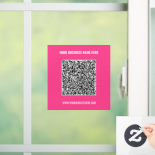 Benutzerdefinierte QR-Code- und Textfensterfolie V Fensteraufkleber