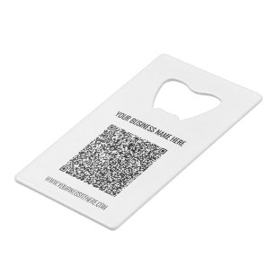 Benutzerdefinierte QR-Code- und Textflaschenöffner Geldbeutel Flaschenöffner