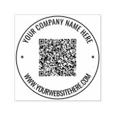 Benutzerdefinierte QR-Code- und Textrunde-Briefmar Permastempel (Design)