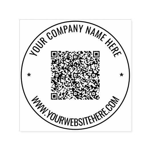 Benutzerdefinierte QR-Code- und Textrunde-Briefmar Permastempel (Design)