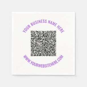 Benutzerdefinierte QR-Code- und Textservietten Per Serviette