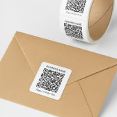 Benutzerdefinierte QR-Code Unternehmen Quadratischer Aufkleber