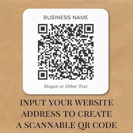 Benutzerdefinierte QR-Code Unternehmen Quadratischer Aufkleber