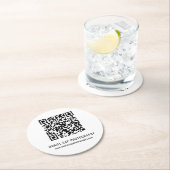 Benutzerdefinierte QR-Code Unternehmen Runder Pappuntersetzer (Vor Ort)