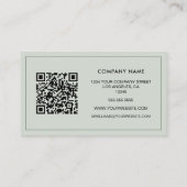 Benutzerdefinierte QR-Code-Visitenkarte für Foto Visitenkarte (Rückseite)