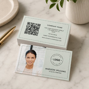 Benutzerdefinierte QR-Code-Visitenkarte für Foto Visitenkarte
