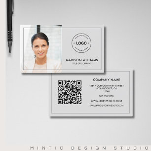 Benutzerdefinierte QR-Code-Visitenkarte für Foto Visitenkarte