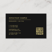 Benutzerdefinierte QR-Code-Vorlage Eleganter Schwa Visitenkarte (Rückseite)