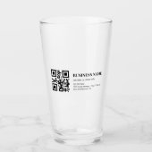 Benutzerdefinierte QR-Code-Vorlage für Geschäftsna Glas (Vorderseite)