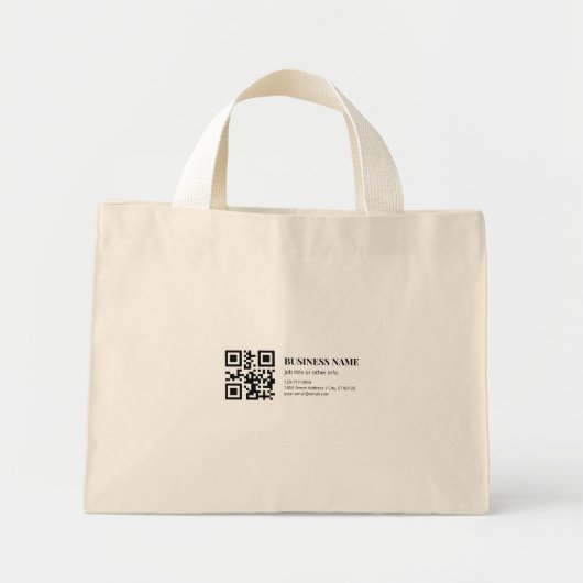 Benutzerdefinierte QR-Code-Vorlage für Geschäftsna Mini Stoffbeutel (Vorne)