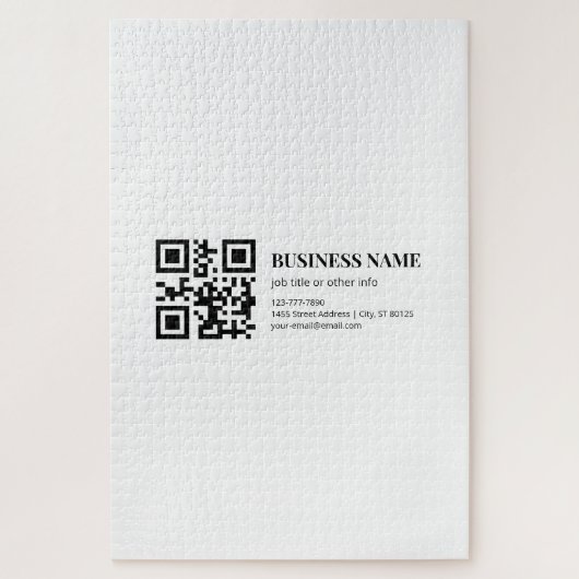 Benutzerdefinierte QR-Code-Vorlage für Geschäftsna Puzzle (Vertikal)