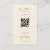 Benutzerdefinierte QR-Code-Vorlage Modernes, verti Visitenkarte (Rückseite)