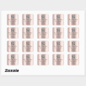 Benutzerdefinierte QR-Code Werbeshop-Rose Moderne Quadratischer Aufkleber (Blatt)