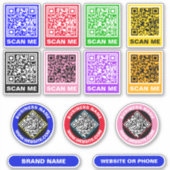 Benutzerdefinierte QR-Codes - Werbekleber Aufkleber (Vorderseite)
