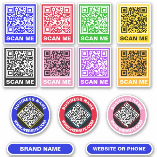 Benutzerdefinierte QR-Codes - Werbekleber Aufkleber (Vorderseite)