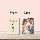 Benutzerdefinierte QR-Foto-Table-Karte Tischnummer