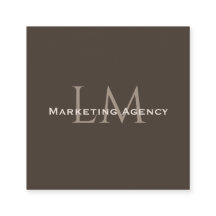 Benutzerdefinierte QR-Monogramm-Visitenkarte Taupe