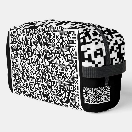 Benutzerdefinierte QR-Scan-Info Farbe auswählen Waschbeutel (Linke Seite)