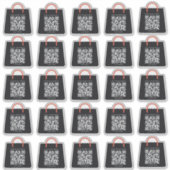 Benutzerdefinierte QR-Werbecode-Shopping-Sticker Aufkleber (Vorderseite)