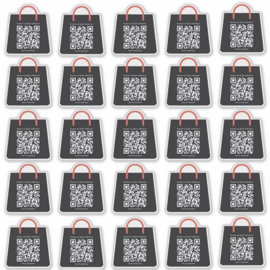 Benutzerdefinierte QR-Werbecode-Shopping-Sticker Aufkleber (Vorderseite)