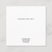 Benutzerdefinierte Quadrat-Klassische Ohrring-Disp Terminkarte (Rückseite)