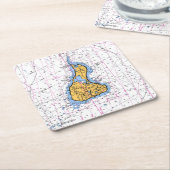 Benutzerdefinierte Quadrat-Untersetzer blockieren Rechteckiger Pappuntersetzer (angewinkelt)