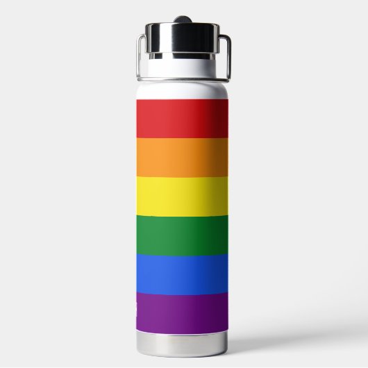 Benutzerdefinierte Rainbow-Flag für Monogramm Trinkflasche (Hinten)