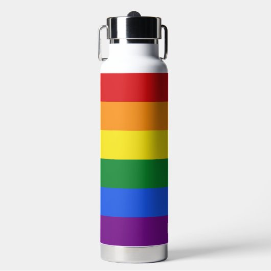 Benutzerdefinierte Rainbow-Flag für Monogramm Trinkflasche (Vorderseite)