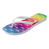 Benutzerdefinierte Rainbow-Flip-Flops Badesandalen (Schrägansicht)