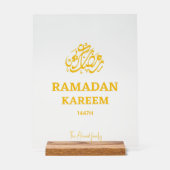 Benutzerdefinierte Ramadan Mubarak Mondsichtung Du Acrylschild (Vorderseite)