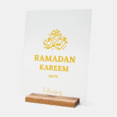 Benutzerdefinierte Ramadan Mubarak Mondsichtung Du Acrylschild (Winkel)
